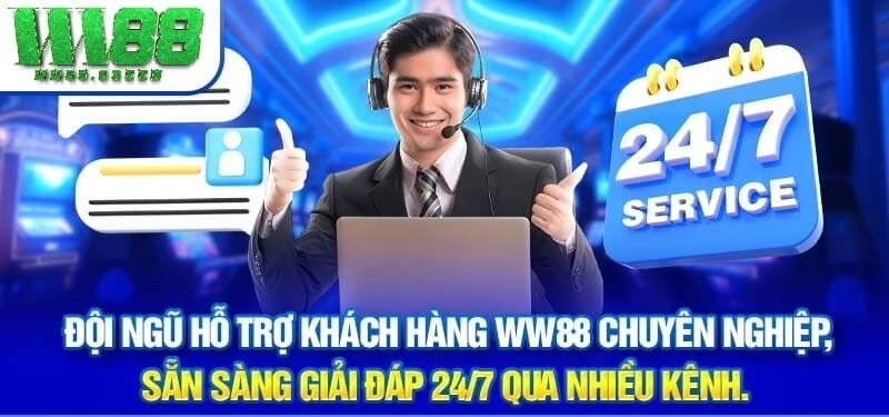 Đội ngũ hỗ trợ khách hàng WW88 chuyên nghiệp, sẵn sàng giải đáp 24/7 qua nhiều kênh.